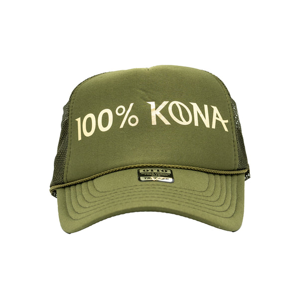 100% Kona Trucker Hat - Green